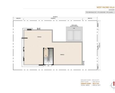 Urban villas east facing terrace plan