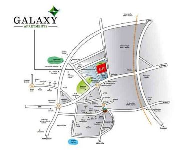 Greenmark Galaxy apartments location map close to kondpaur