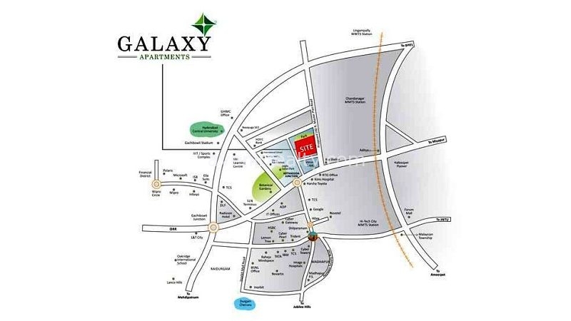 Greenmark Galaxy apartments location map close to kondpaur